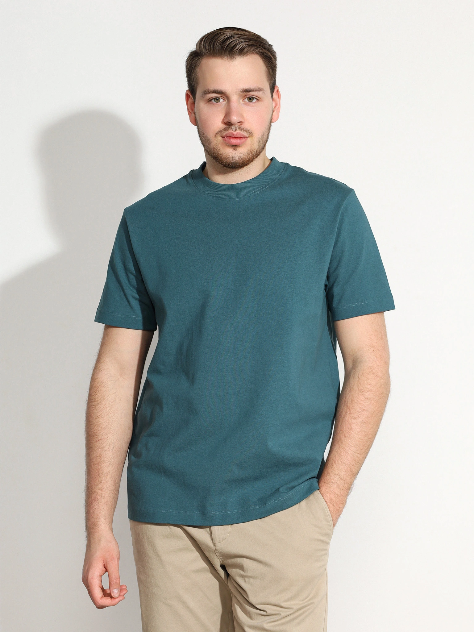 Футболка зеленого цвета из хлопка